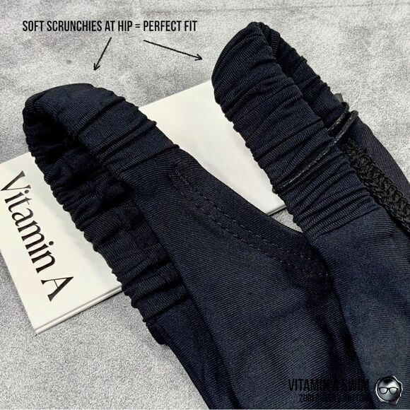 VITAMIN A SWIM SUSTAINABLY MADE ZURI BIKINI 2 PIECE SWIMSUIT SET IN BLACK NEW - Picture 12 of 16